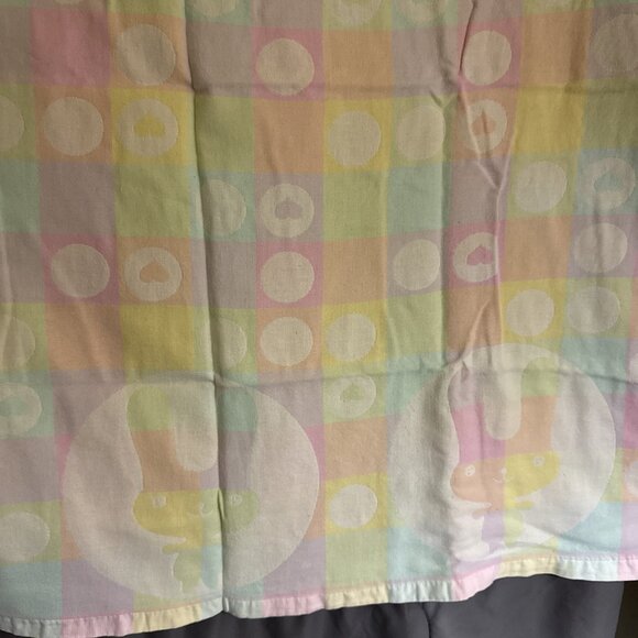 Set of 2 Baby Receiving Blankets Bunnies 35x35” Whales Dolphins Kupu 28x30” - Picture 11 of 13